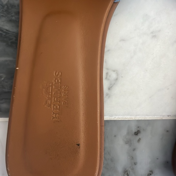 Hermes’ Oran Sandals- denim sz 38.5 - Picture 4 of 7